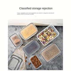 6pcs Kitchen Cereal Food Storage Jar Refrigerator Fresh keeping Sealed Jar