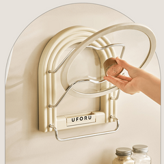 Hanging Pot Lid Rack With Hook Multifunctional Storage Rack