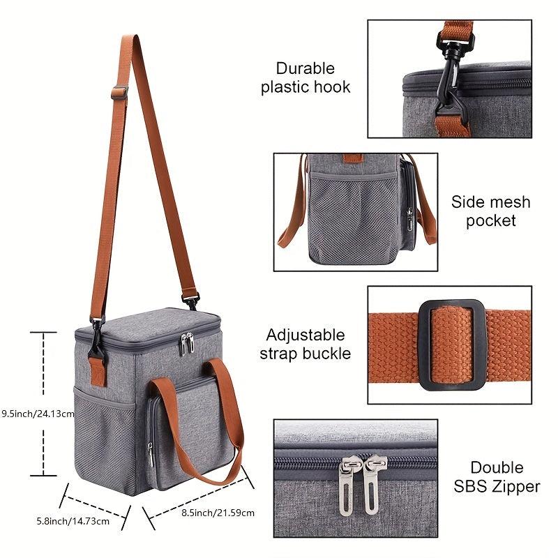 Multifunctional Insulated Lunch Bag for Picnics School Work