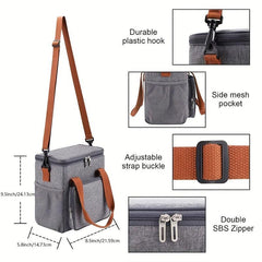 Multifunctional Insulated Lunch Bag for Picnics School Work