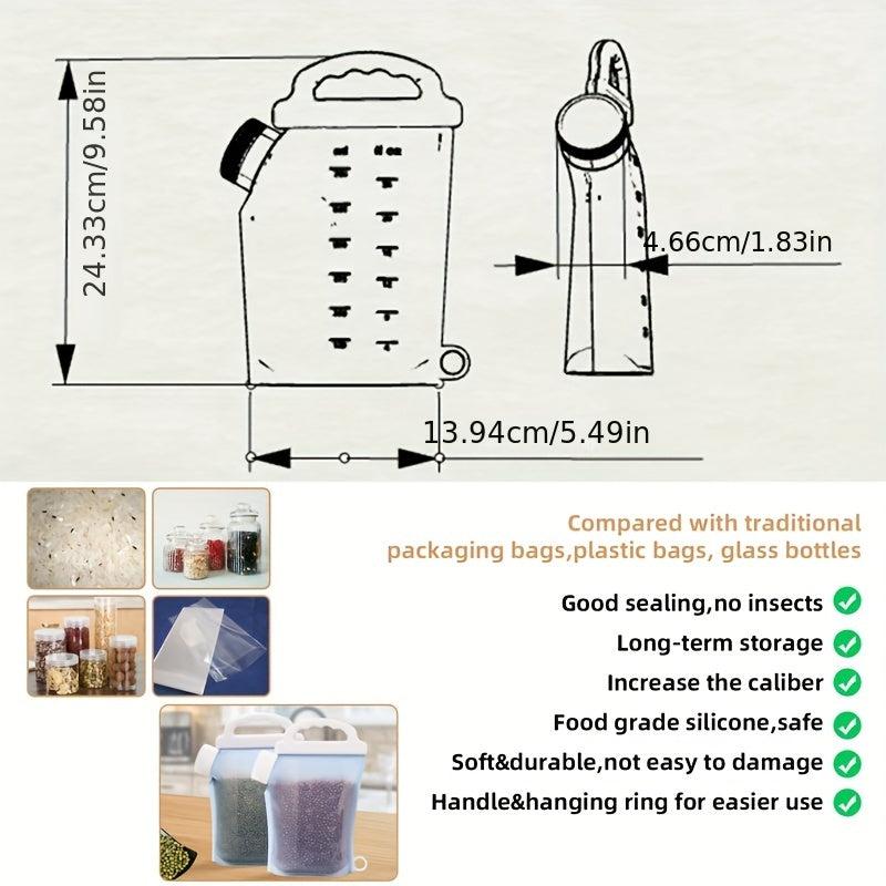 1pc Silicone Storage Bag Leakproof Silicone Food Storage Bags