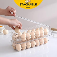 Portable Egg Box Shockproof Plastic Egg Holder for Kitchen Household