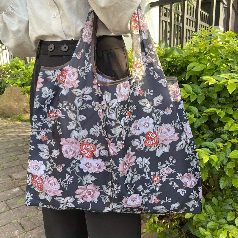 1pc Foldable Large Capacity Shopping Bag Reusable Grocery Bag