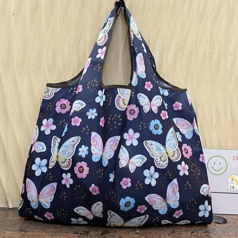 1pc Foldable Large Capacity Shopping Bag Reusable Grocery Bag