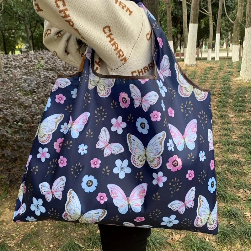 1pc Foldable Large Capacity Shopping Bag Reusable Grocery Bag
