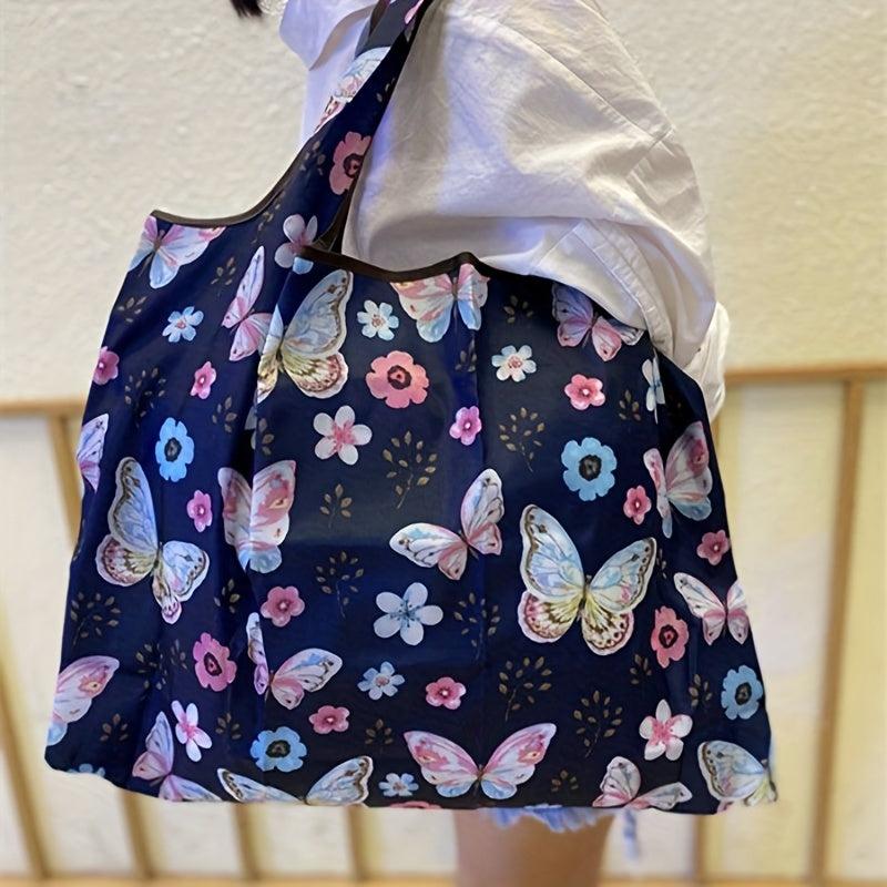 1pc Foldable Large Capacity Shopping Bag Reusable Grocery Bag