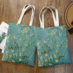 World Famous Painting Series Reusable Canvas Tote Bag