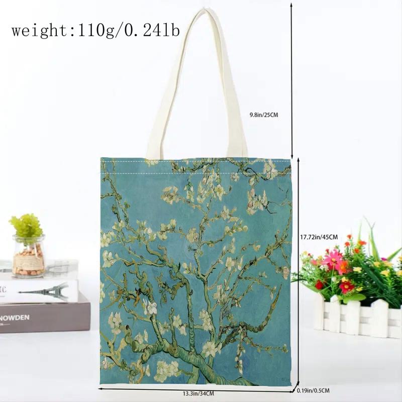 World Famous Painting Series Reusable Canvas Tote Bag