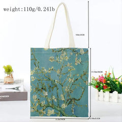 World Famous Painting Series Reusable Canvas Tote Bag
