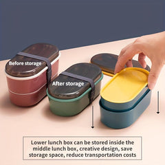 Japanese Double Layer Lunch Box for Students