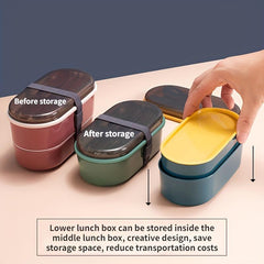 Japanese Double Layer Lunch Box for Students