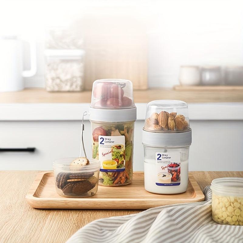 Portable Double Layer Food Preservation Jar Leak Proof Breakfast Cup