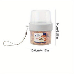 Portable Double Layer Food Preservation Jar Leak Proof Breakfast Cup