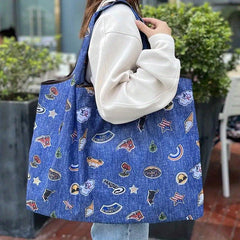 Foldable Large Capacity Shopping Bag - Versatile & Reusable Grocery Bag