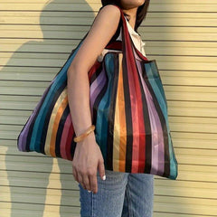 Foldable Large Capacity Shopping Bag - Versatile & Reusable Grocery Bag