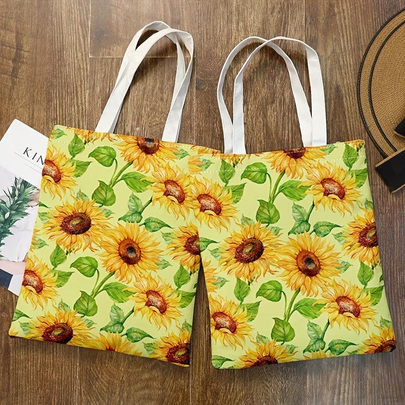 Sunflower Series 8 Printed Pattern Eco Friendly Shopping Tote Bag
