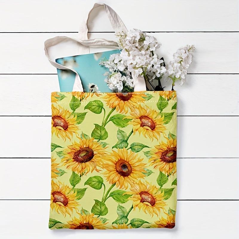 Sunflower Series 8 Printed Pattern Eco Friendly Shopping Tote Bag