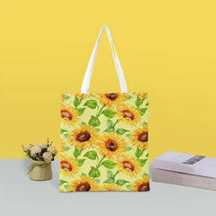 Sunflower Series 8 Printed Pattern Eco Friendly Shopping Tote Bag