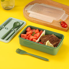 Leakproof Multicolor Lunch Box Set with Utensils - Ideal for School and Work