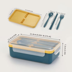 Leakproof Multicolor Lunch Box Set with Utensils - Ideal for School and Work