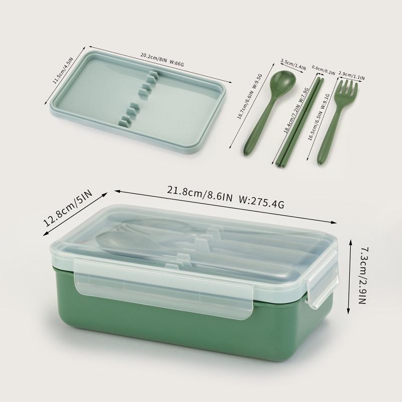 Leakproof Multicolor Lunch Box Set with Utensils - Ideal for School and Work