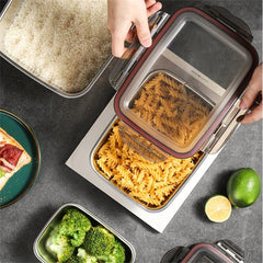 Stainless Steel Square Fresh keeping Box Sealed Lunch Box