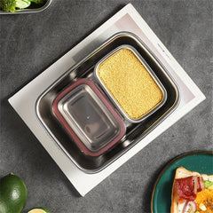 Stainless Steel Square Fresh keeping Box Sealed Lunch Box