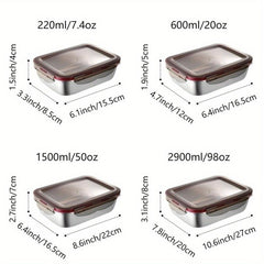 Stainless Steel Square Fresh keeping Box Sealed Lunch Box