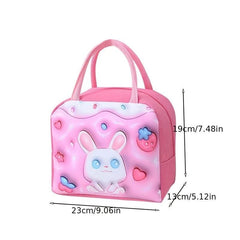 3D Cartoon Lunch Bag Insulated for Camping Picnic