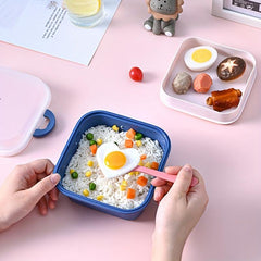Microwave Double Lunch Box PP Bento Leakproof Container for School