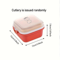 Microwave Double Lunch Box PP Bento Leakproof Container for School