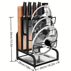 Stainless Steel Pot Lid Holder Integrated Holder Tier
