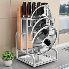 Stainless Steel Pot Lid Holder Integrated Holder Tier