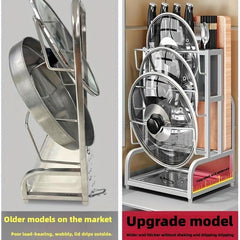 Stainless Steel Pot Lid Holder Integrated Holder Tier
