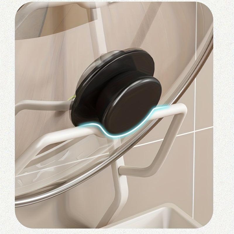 Wall-mounted Pot Lid Holder With Tray