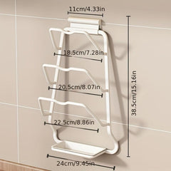 Wall-mounted Pot Lid Holder With Tray