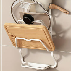 Wall-mounted Pot Lid Holder With Tray