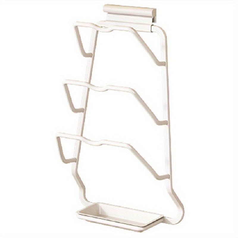 Wall-mounted Pot Lid Holder With Tray