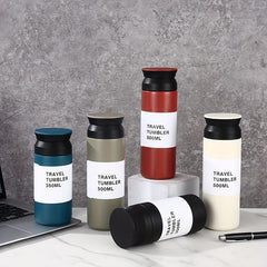 Stainless Steel Vacuum Flask with Leakproof Lid Portable Thermal Bottle