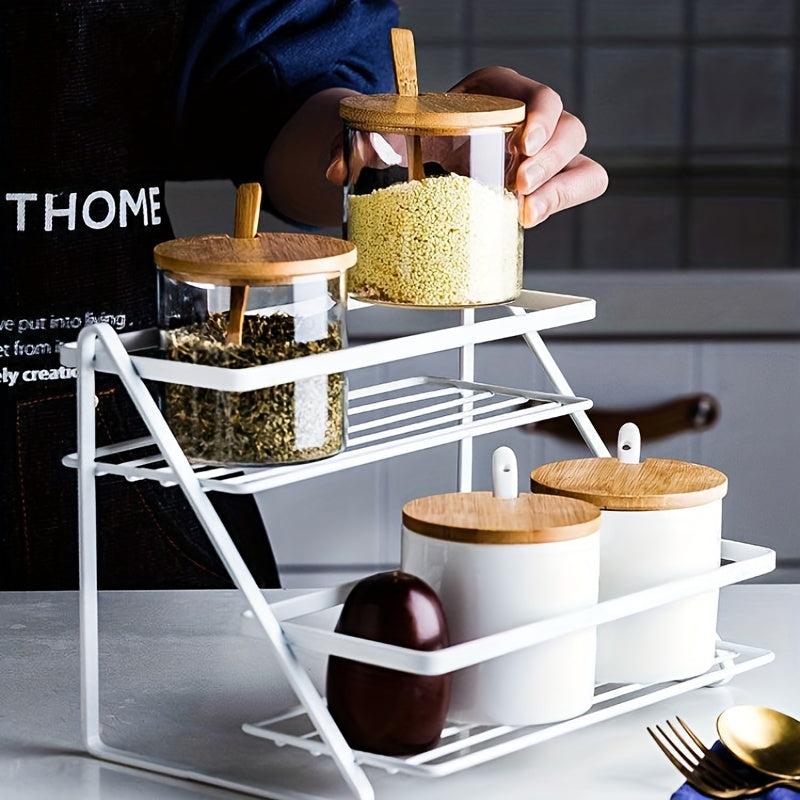 2 Tier Countertop Organizer Rack Bathroom Storage with Toiletries Basket