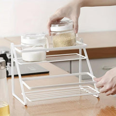 2 Tier Countertop Organizer Rack Bathroom Storage with Toiletries Basket