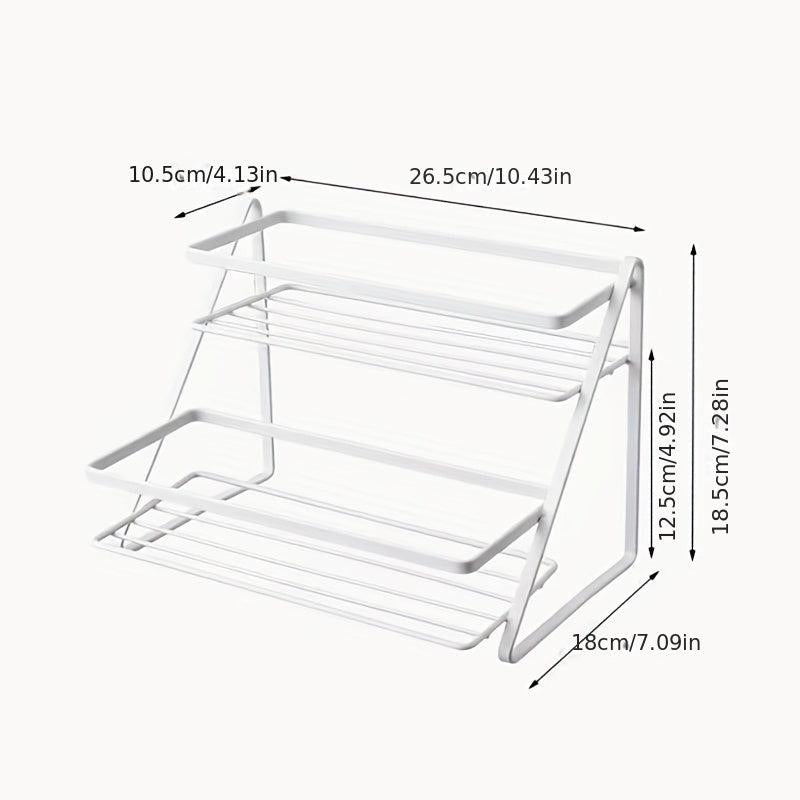 2 Tier Countertop Organizer Rack Bathroom Storage with Toiletries Basket
