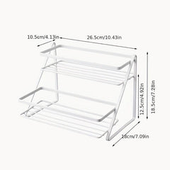 2 Tier Countertop Organizer Rack Bathroom Storage with Toiletries Basket