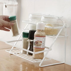 2 Tier Countertop Organizer Rack Bathroom Storage with Toiletries Basket