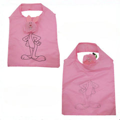 Pink Rabbit Animal Pattern Eco Shopping Bag Large Capacity
