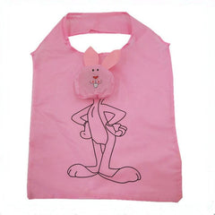 Pink Rabbit Animal Pattern Eco Shopping Bag Large Capacity
