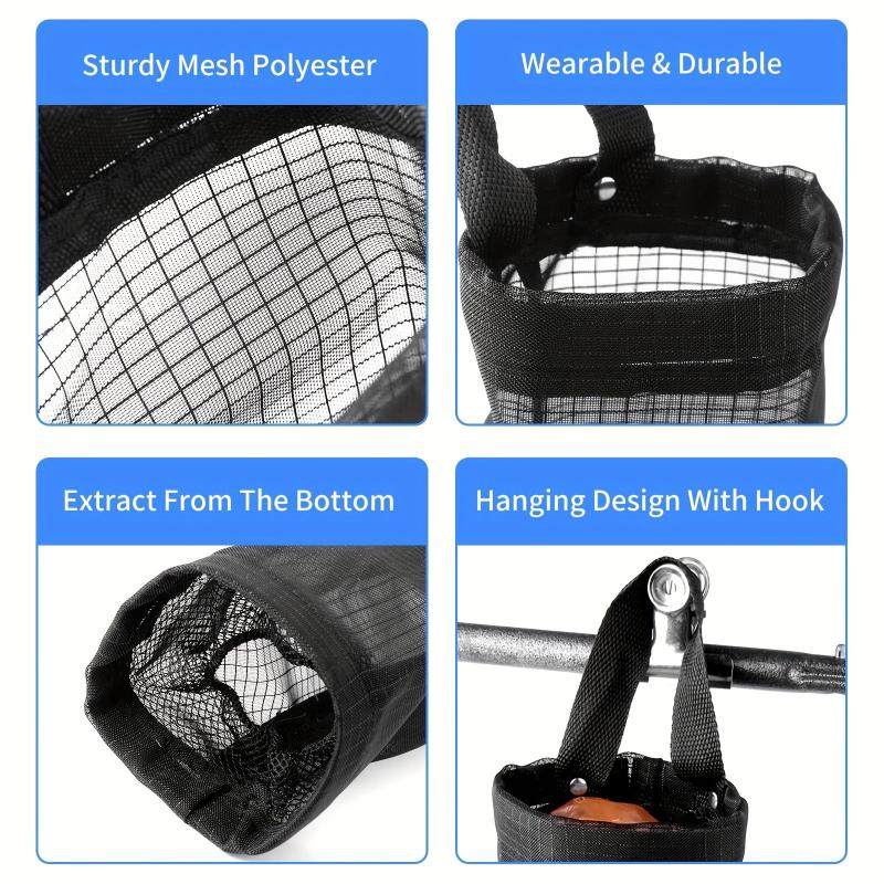 2pcs Mesh Hanging Garbage Bag Storage Bag Plastic Bag Holder