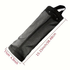 2pcs Mesh Hanging Garbage Bag Storage Bag Plastic Bag Holder