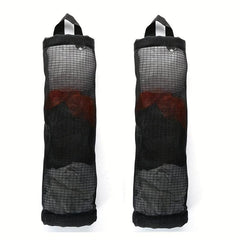 2pcs Mesh Hanging Garbage Bag Storage Bag Plastic Bag Holder
