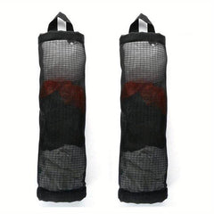 2pcs Mesh Hanging Garbage Bag Storage Bag Plastic Bag Holder